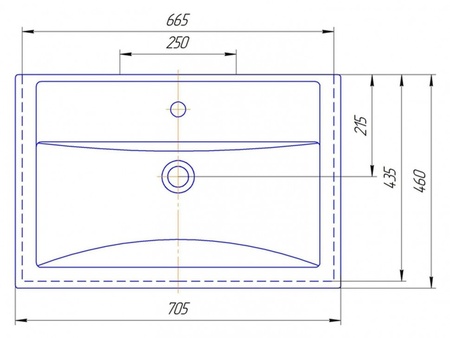 Раковина ASB-Woodline Фостер 70 16697